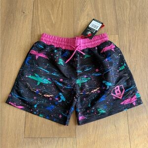 Baseball Lifestyle 101 - Sharks Youth Swim Trunks - Size YS- NEW WITH TAGS
